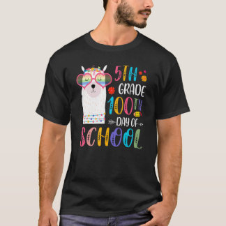 100 skoldag nr Prob Llama 100 dagar 5:e T Shirt