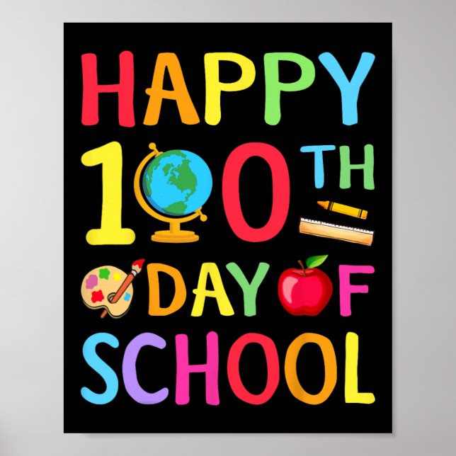 100 skoldagar 100 dagar med skollärare Stu Poster (Framsidan)