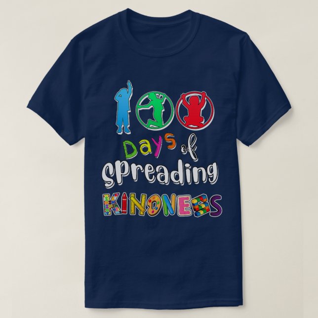 100 skoldagar, 100 dagar med utbredd känsel t shirt (Design framsida)