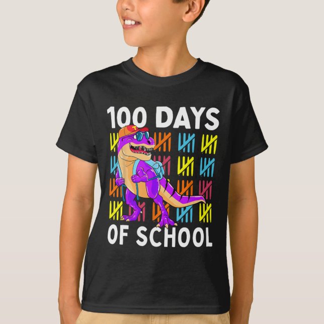 100 skoldagar, 100 dagars Dino T Shirt (Framsida)