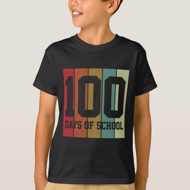 100 skoldagar, 100 skoldagar, 100 dagar t shirt (Framsida)