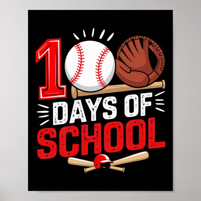 100 skoldagar Bysebyll 100:e dagen student barn Poster (Framsidan)