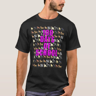 100 skoldagar för barn eller lärare - Hundar T Shirt