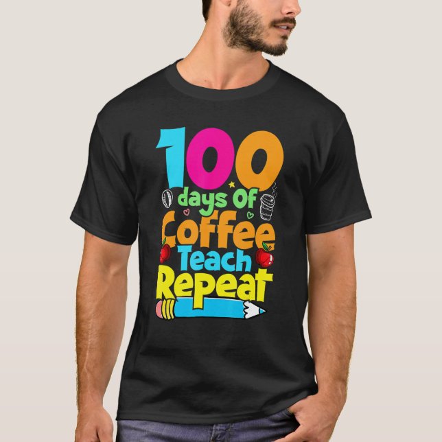 100 skoldagar för lärare Elev som älskar C T Shirt (Framsida)