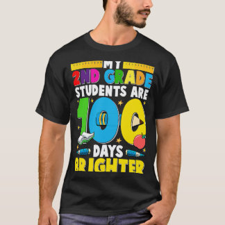 100 skoldagar för lärare i årskurs 2 t shirt