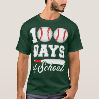 100 skoldagar i 100 dagar med baseboll student t shirt