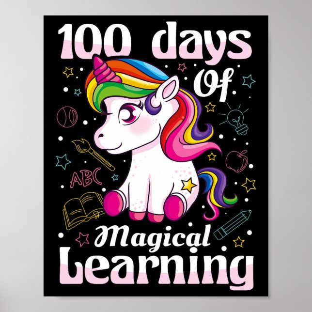 100 skoldagar i Unicorn Girls Poster (Framsidan)