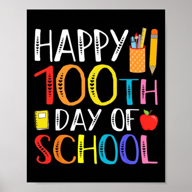 100 Skoldagar Lärare Och Elev  Poster (Framsidan)
