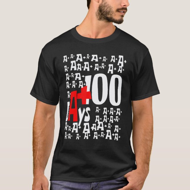 100 skoldagar lärare och elev t shirt (Framsida)