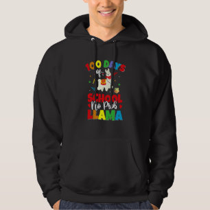 100 skoldagar No Probllama Lama 100:e dagen Hoodie