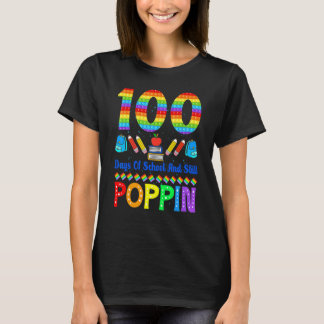 100 skoldagar och fortfarande poppin rolig lärare t shirt
