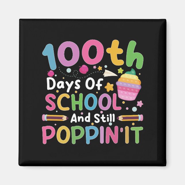 100 skoldagar och fortfarande poppin tjej magnet (Framsidan)