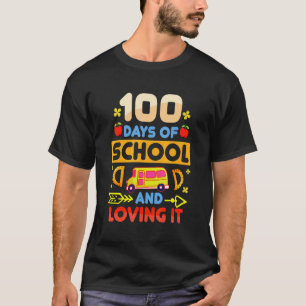 100 skoldagar och njuter det roliga elevte t shirt