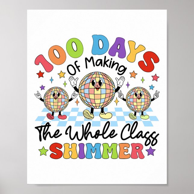 100 skoldagar Skapar hela CL Shimmer Gir Poster (Framsidan)