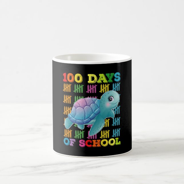 100 Skoldagar Sköldpadda Lärare Elev Kaffemugg (Center)