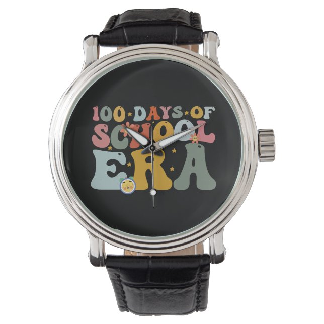 100 skoldagars era Groovy lärare barn Armbandsur (Framsida)