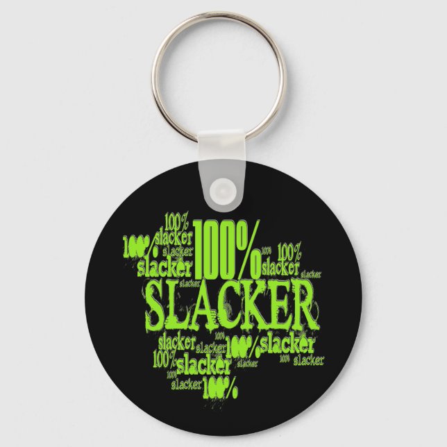 100 % slacker - nyckelkedja nyckelring (Framsida)