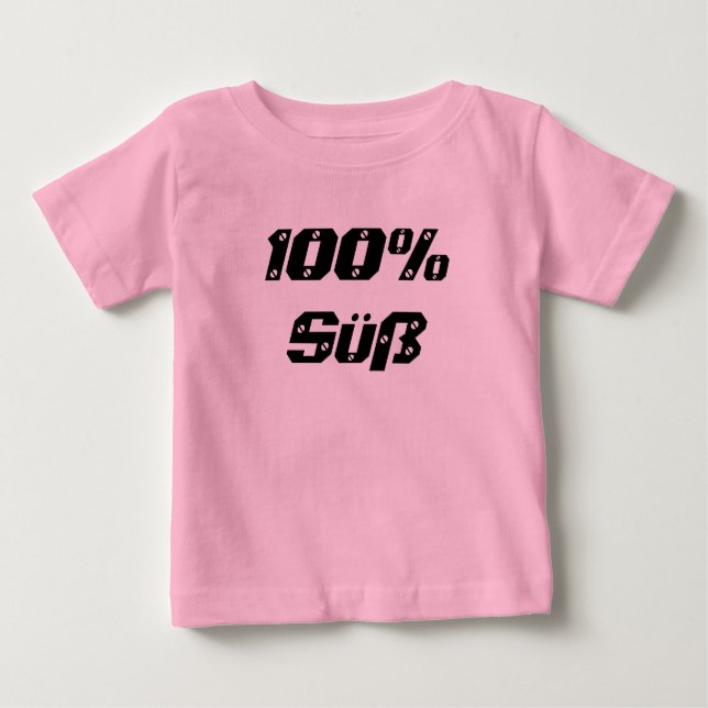 100% söt| 100% sweet tee shirt (Framsida)