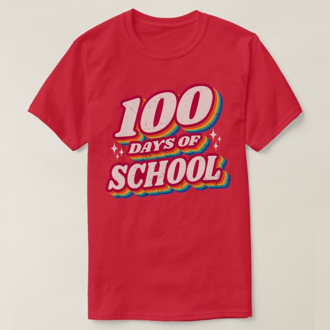 100 Söt Coola Lärare 100 dagar T Shirt (Design framsida)