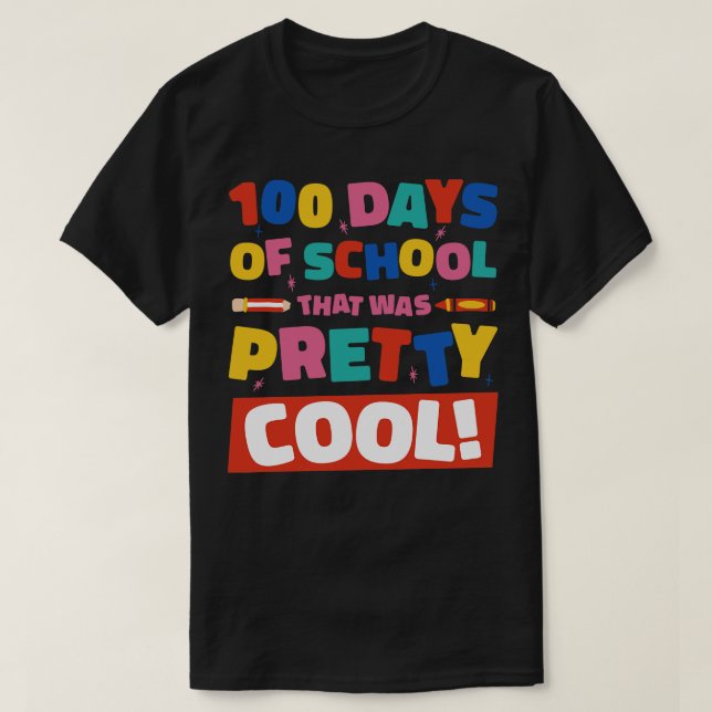 100 Söt Coolor i skolan T Shirt (Design framsida)