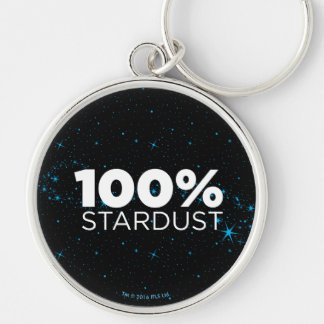 100 % Stardust Rund Silverfärgad Nyckelring