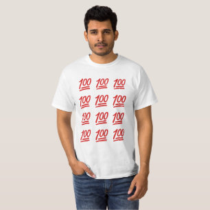100 TÄND SKJORTA EMOJI AVFYRAR TEE