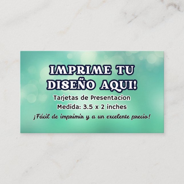 100 Tarjetas de Presentacion para negocio Visitkort (Framsida)