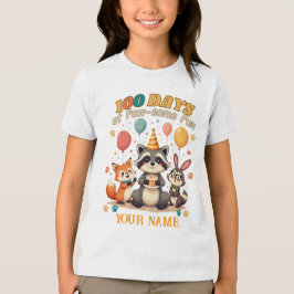 100 Tass-några-Roligtens dagar: Cute Animal Party T Shirt