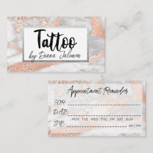 100 Tatto Artist Möte Reminder Ro Marble Visitkort