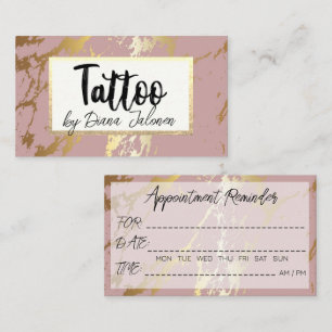 100 Tatto Artist Möte Reminder Ro Marble Visitkort