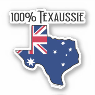 100% Texaussie specialskuren vinyldekal Klistermärken