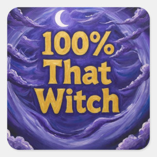 100%ThatWitch Fyrkantigt Klistermärke