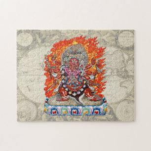 [100] Tibetansk Thangka - Wrathful Gudom Hayagriva Pussel