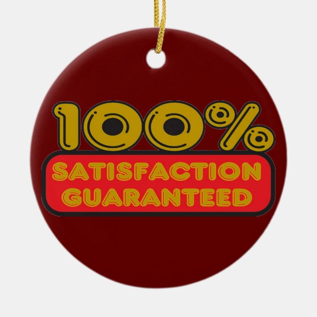 100 % tillfredsställelse garanterade prydnadsförem julgransprydnad keramik (Framsidan)