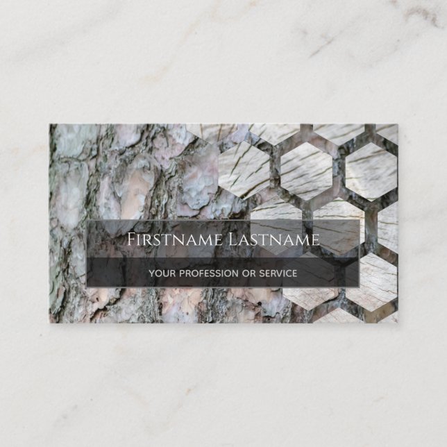 100 % torra naturliga organiska rektangulära träbu visitkort (Framsida)