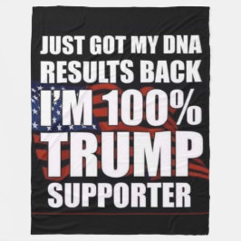 100% TRUMP SUPPORTER FLEECEFILT