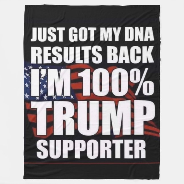 100% TRUMP SUPPORTER FLEECEFILT (Framsidan)