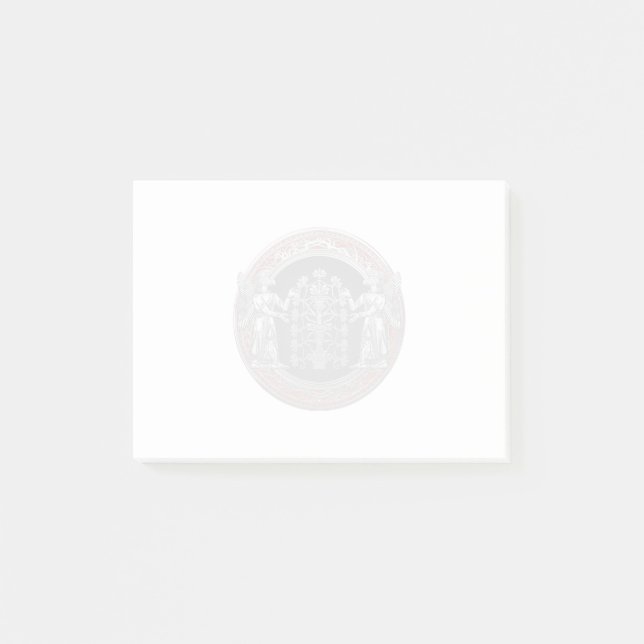 [100] Två Silver Ninurtas med Livets träd Post-it Block (Framsida)