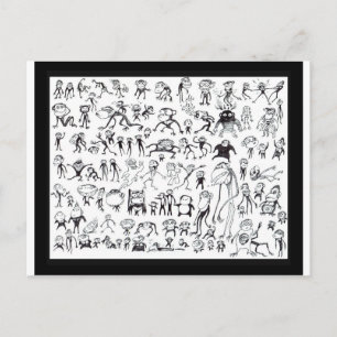 100 Ugly Monkey (vykort) Vykort