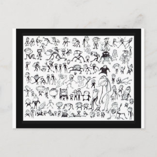 100 Ugly Monkey (vykort) Vykort