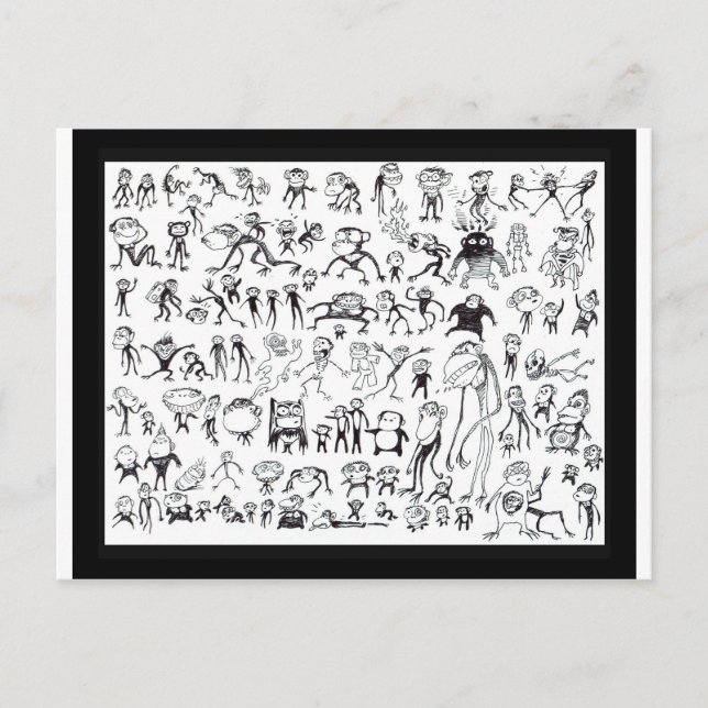 100 Ugly Monkey (vykort) Vykort (Framsida)