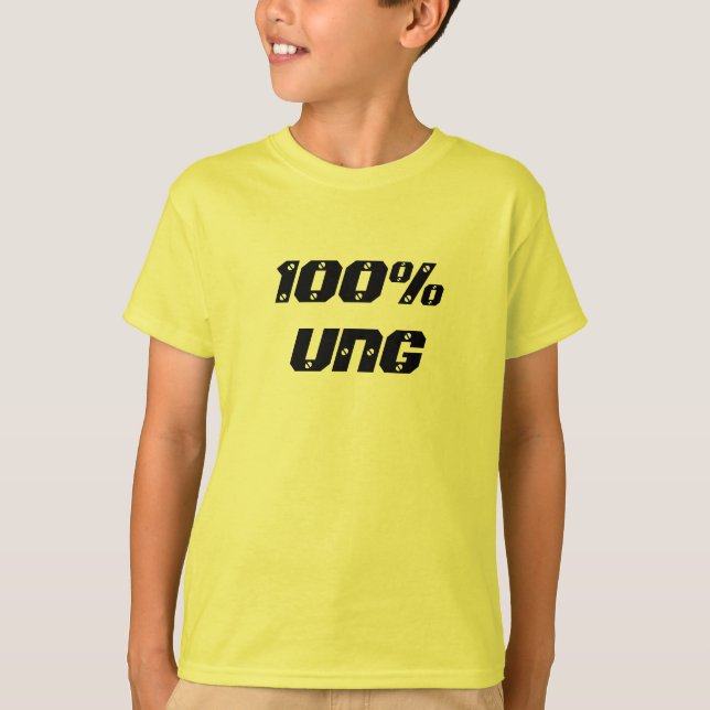 100 % ung| 100 % unga t shirt (Framsida)