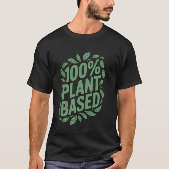 100 växtbaserad vegan t shirt (Framsida)