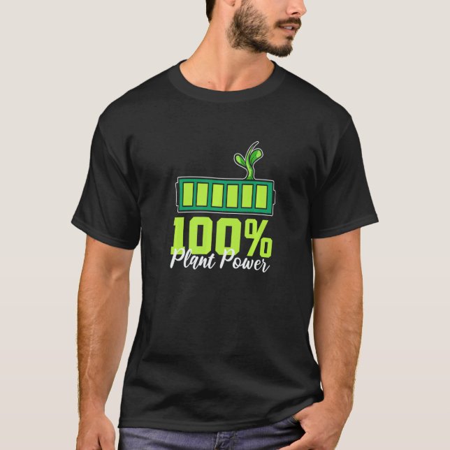 100 växtkraft miljöveganer t shirt (Framsida)
