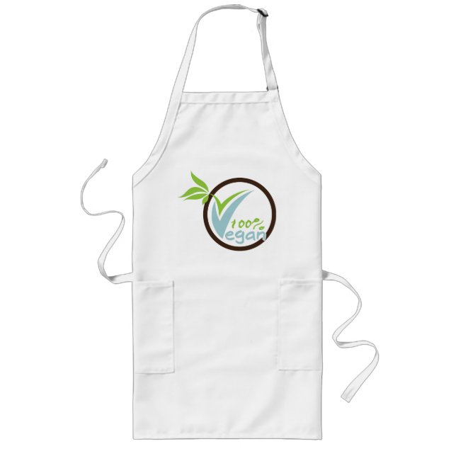 100 % Vegan Apron Långt Förkläde (Framsidan)