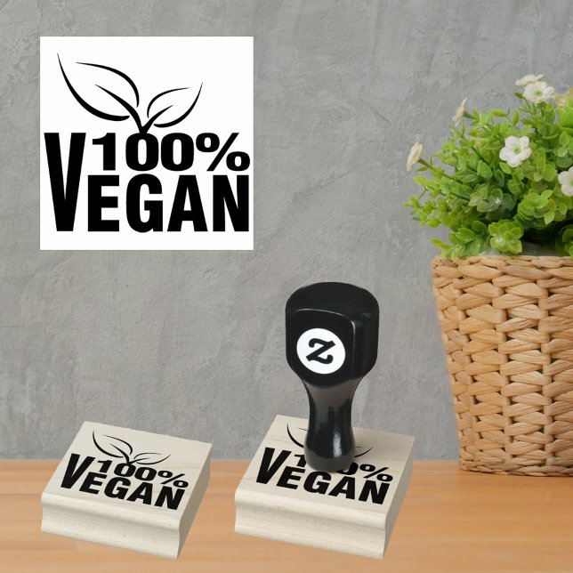 100 % Vegan, enkel Stämpel (Skapare uppladdad)