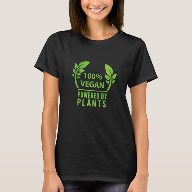 100 Vegan med plantor Vegan Ve T Shirt (Framsida)