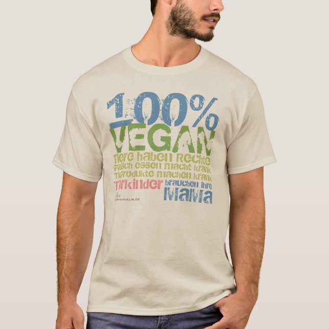 100% VEGAN -/- T SHIRT (Framsida)