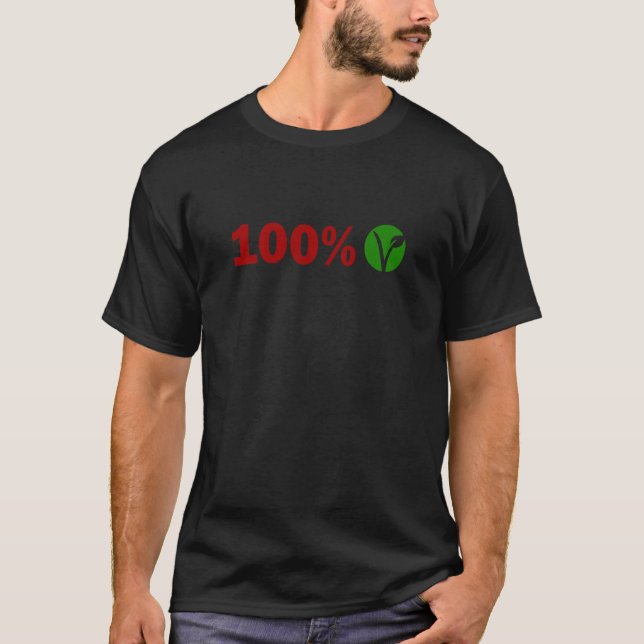 100 vegansk slogan t shirt (Framsida)