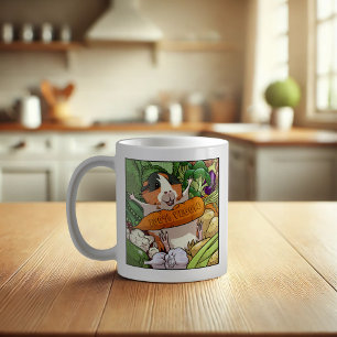 100 % Veggie Lycklig Guinea Gris med morot Kaffemugg